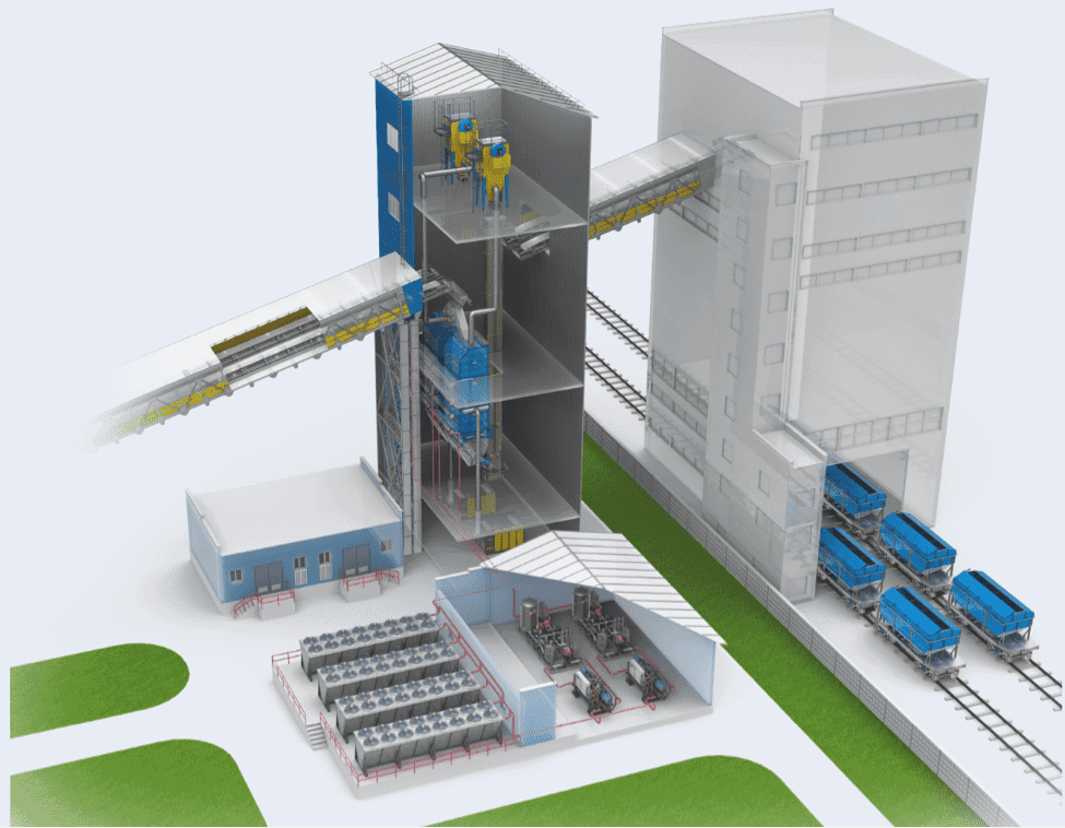 Fertilizer cooler at loadout